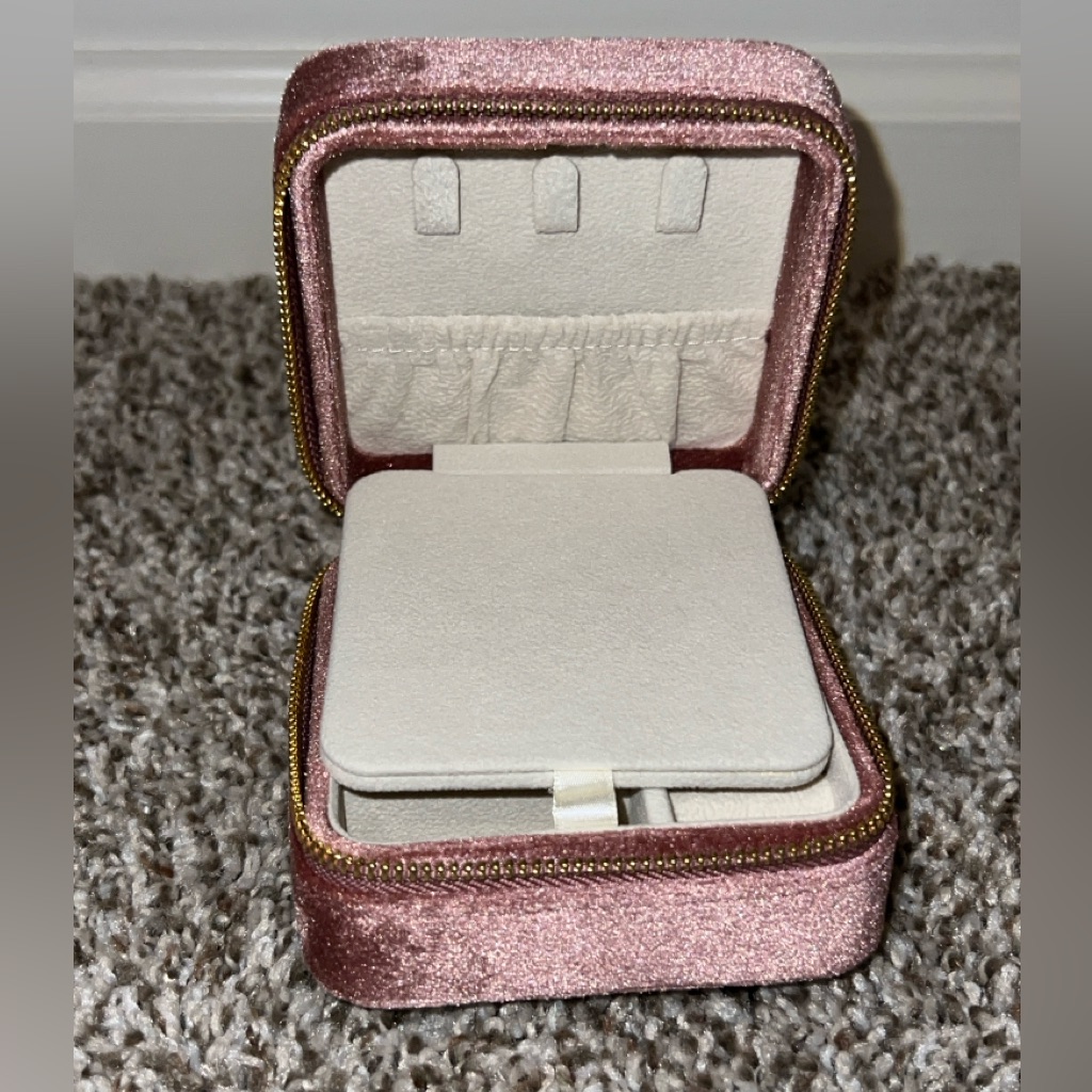 Pink Velvet Jewelry Box